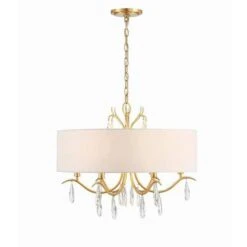 Rollins Antique Gold Six-Light Chandelier