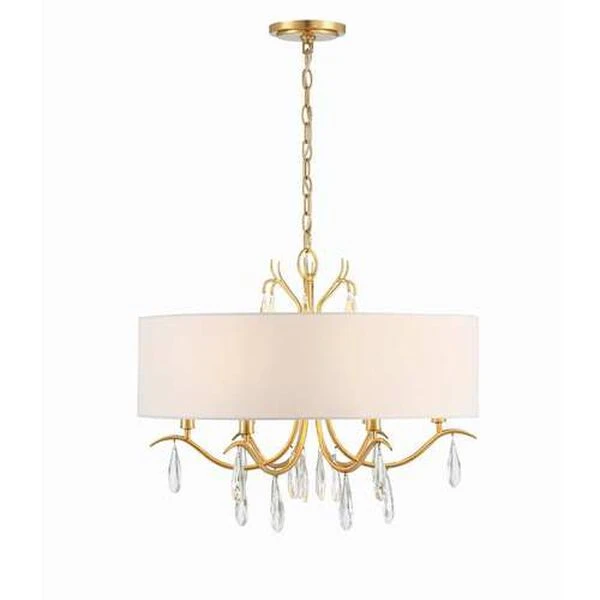 Rollins Antique Gold Six-Light Chandelier 3 Rollins Antique Gold Six-Light Chandelier