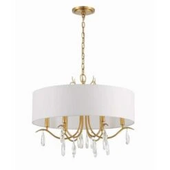 Rollins Antique Gold Six-Light Chandelier 11 Rollins Antique Gold Six-Light Chandelier -Furniture Shop 345 ROL 18806 GA 3