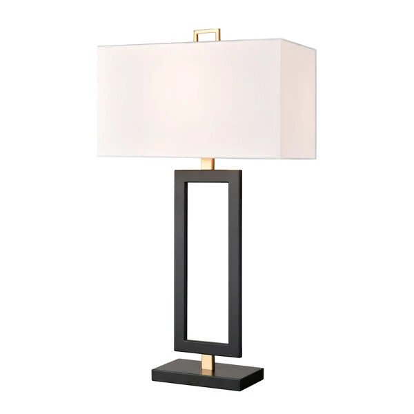 Composure Matte Black And Aged Brass One-Light Desk Lamp 3 Composure Matte Black And Aged Brass One-Light Desk Lamp