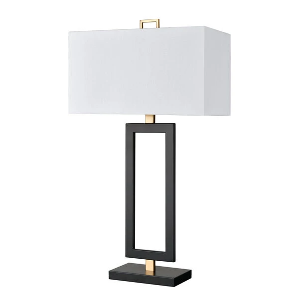 Composure Matte Black And Aged Brass One-Light Desk Lamp 4 Composure Matte Black And Aged Brass One-Light Desk Lamp - Image 2