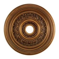 English Study Antique Bronze 24-Inch Ceiling Medallion