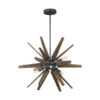 Thorne Dark Weathered Zinc And Weathered Oak Six-Light Chandelier -Furniture Shop 428 F3257 6DWZ WOW