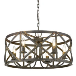 Golden Lighting Alcott Antique Black Iron Six-Light Chandelier -Furniture Shop 460 0890 620ABI 2