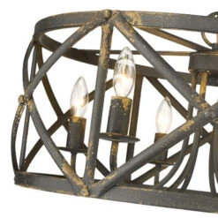 Golden Lighting Alcott Antique Black Iron Six-Light Chandelier -Furniture Shop 460 0890 620ABI 3