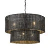 Golden Lighting Erma Matte Black Wicker Six-Light Chandelier -Furniture Shop 460 1084 620BLK BW