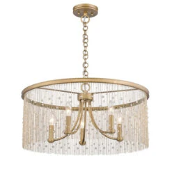 Golden Lighting Marilyn Peruvian Gold 25-Inch Five-Light Chandelier -Furniture Shop 46017715PGCRY 2