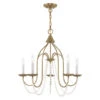 Livex Lighting Alessia Antique Brass 24-Inch Five-Light Chandelier -Furniture Shop 565 40795 01