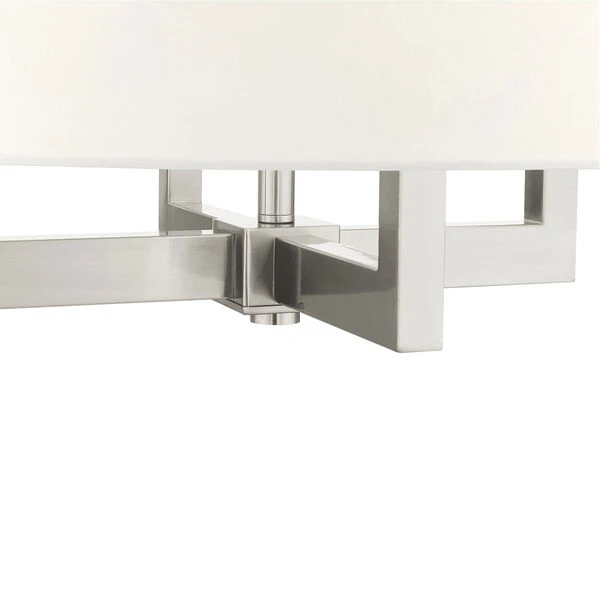 Livex Lighting Cresthaven Brushed Nickel 24-Inch Four-Light Chandelier 8 Livex Lighting Cresthaven Brushed Nickel 24-Inch Four-Light Chandelier - Image 6