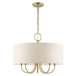Front Page 15 Livex Lighting Blossom Antique Brass Five-Light Chandelier