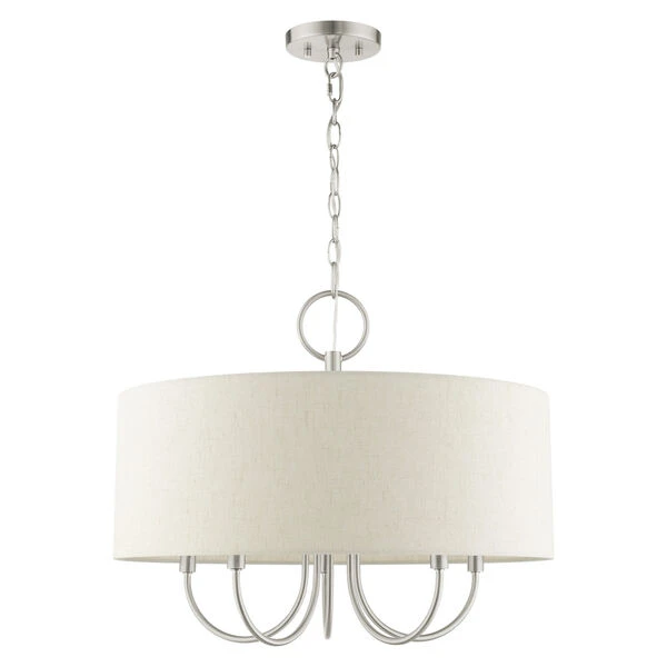Livex Lighting Blossom Brushed Nickel Five-Light Chandelier 4 Livex Lighting Blossom Brushed Nickel Five-Light Chandelier - Image 2