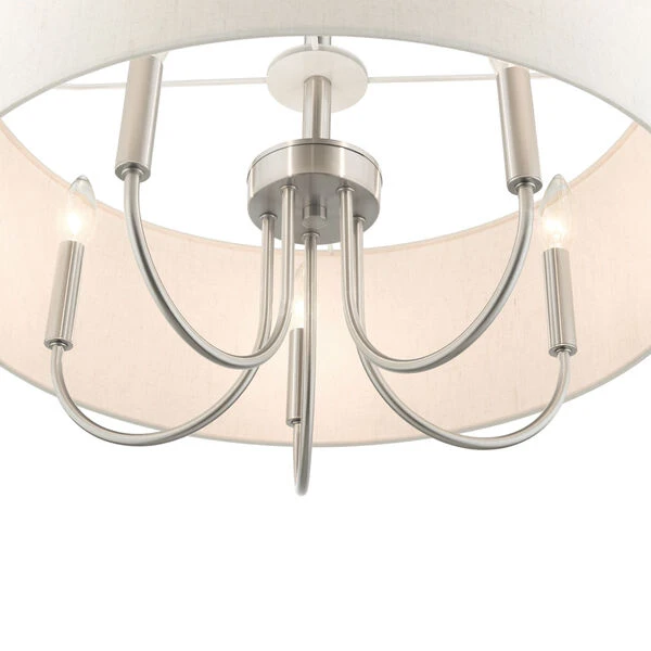 Livex Lighting Blossom Brushed Nickel Five-Light Chandelier 7 Livex Lighting Blossom Brushed Nickel Five-Light Chandelier - Image 5