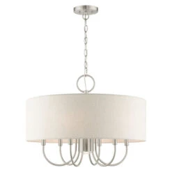 Livex Lighting Blossom Brushed Nickel Seven-Light Chandelier