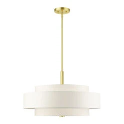 Livex Lighting Meridian Satin Brass Five-Light Chandelier -Furniture Shop 565 50875 12 4