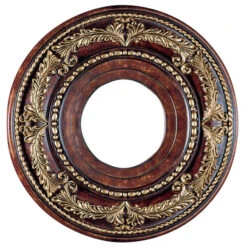 Livex Lighting Verona Bronze With Aged Gold Leaf Accents 12-Inch Ceiling Medallion