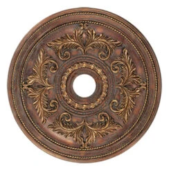Livex Lighting Large Crackled Greek Bronze Ceiling Medallion