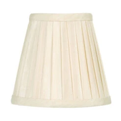 Livex Lighting Off White Pleat Empire Silk Clip Chandelier Shade