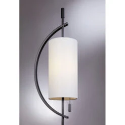 Renessa Black One-Light Table Lamp -Furniture Shop 581 LS 23505BLK WHT 3