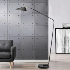 Jerome Black One-Light Floor Lamp -Furniture Shop 581 LS 83627 4