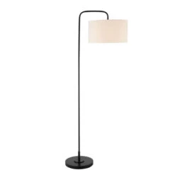 Orea Black One-Light Floor Lamp