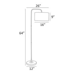 Orea Black One-Light Floor Lamp -Furniture Shop 581 LS 83680 3