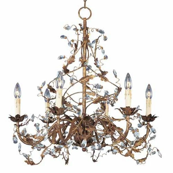 Elegante Crystal Six-Light Chandelier 3 Elegante Crystal Six-Light Chandelier