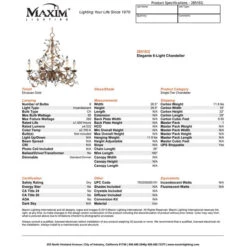 Elegante Crystal Six-Light Chandelier 11 Elegante Crystal Six-Light Chandelier -Furniture Shop 6252851EG 3