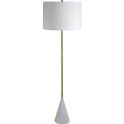 Lacuna Antique Brushed Brass One-Light Floor Lamp