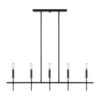 Bryant Midnight Black Five-Light Linear Chandelier -Furniture Shop 743 3002205 112