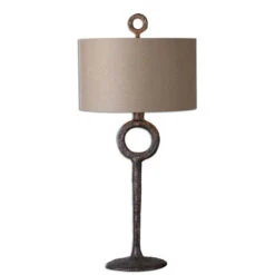 Ferro Cast Iron And Aged Rust Bronze One Light Table Lamp