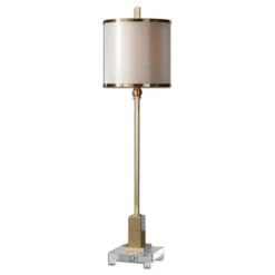 Villena Brush Brass One-Light Buffet Lamp