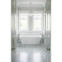 Hopewell Polished Chrome Three-Light Chandelier With Clear Crystal -Furniture Shop 8MILLANDMASON647946231329 6