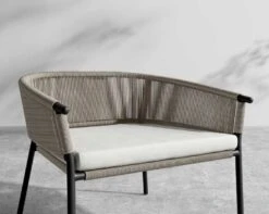 Afton Outdoor Lounge Chair 22 Afton Outdoor Lounge Chair -Furniture Shop Afton Lounge Chair Outdoor BlackFrame TaupeCord 4