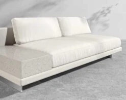 Dresden Outdoor Armless Sofa With Side Table 18 Dresden Outdoor Armless Sofa With Side Table -Furniture Shop Dresden Outdoor Armless Sofa Table Palisades White Terrazzo 4