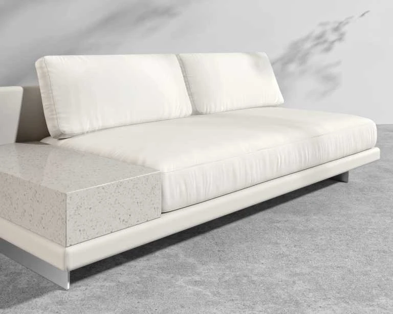 Dresden Outdoor Armless Sofa With Side Table 6 Dresden Outdoor Armless Sofa With Side Table - Image 4