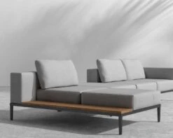 Francis Outdoor Modular Sectional 14 Francis Outdoor Modular Sectional -Furniture Shop Francis Modular Set LHF Black Encino 4