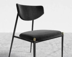 Geno Dining Chair -Furniture Shop Gino Dining Chair Plush Velvet Black 4