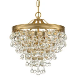 Hopewell Gold Three-Light Chandelier