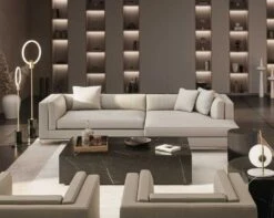 Nova Pouf 19 Nova Pouf -Furniture Shop Nico Sectional with Nico Armchairs Scene 3 5