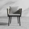Pierre Outdoor Dining Chair -Furniture Shop Pierre Chair Black Frame Encino Taupe Rope 1