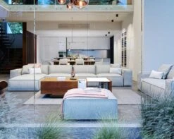 Porter Ottoman -Furniture Shop Porter20Modular20Scene TrumanCoffeetable Horizontal View007 Evening Product 0