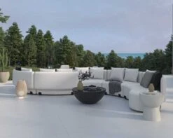Tano Outdoor Curved S-Shape Modular Sectional -Furniture Shop Tano Outdoor Modular Scene B