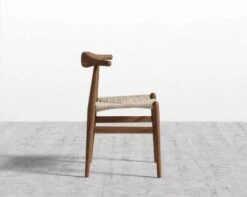 Elbow Chair - Woven -Furniture Shop Woven Elbow Chair Walnut 3